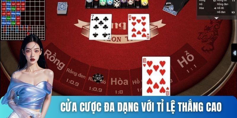Cửa cược đa dạng với tỉ lệ thắng cao